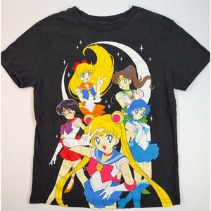 Sailor Moon Graphic T-Shirt Black XL Anime Sailor Guardians Toei Animation Tee